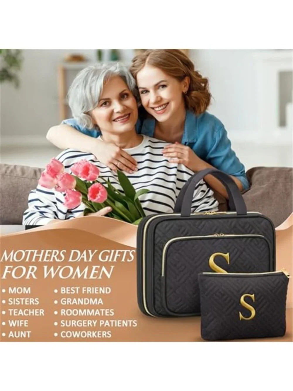 Womens Hanging Toiletry Bag Makeup Cosmetic Organizer Travel Personalized Set
